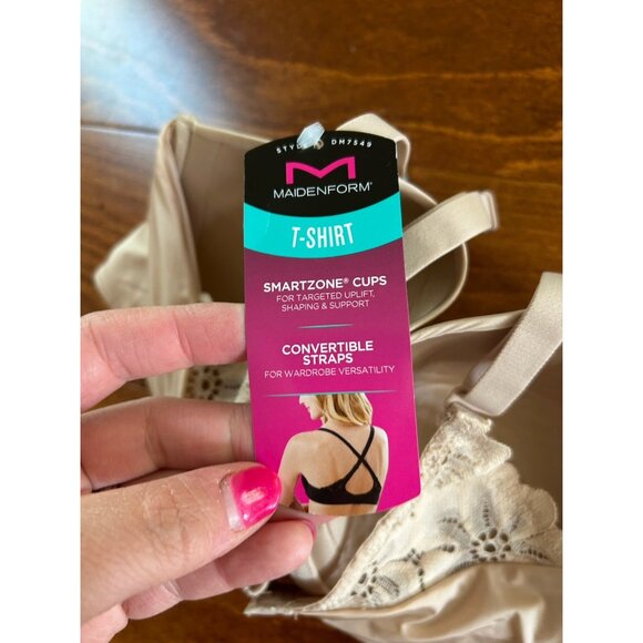 Maidenform One Fab Fit Nude T-Shirt Shaping Extra Coverage Underwire Bra NWT 34C - Picture 7 of 8